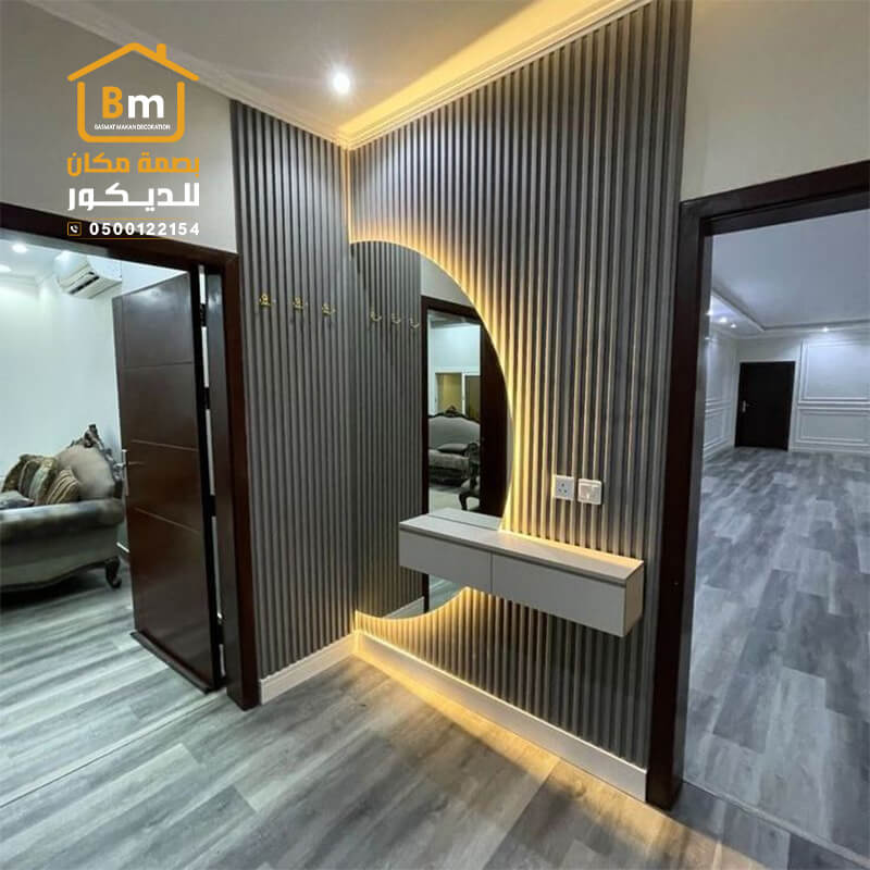 صور ديكور خشب للصالات مع باركيه للارضيات